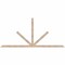 Ekena Millwork Saratoga Smooth Timber Gable Bracket, Douglas Fir, 108"W x 49"H x 1 1/2"D x 3 1/2"F, 11/12 Pitch GBW108X49X0204SAR00SDF - alternate 1